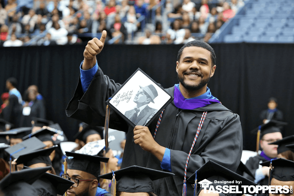 I Did It My Way - Frank Sinatra Grad Cap Tassel Topper, Class of 2026, Graduation Gifts - Tassel Toppers - Professionally Decorated Grad Caps