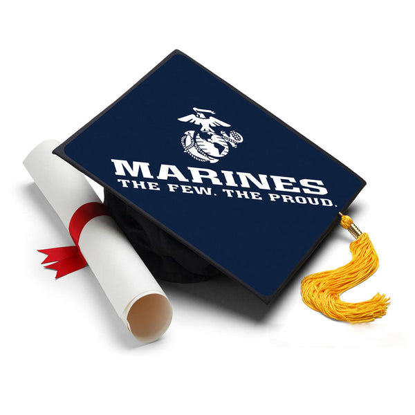 Marines - The Few, The Proud Grad Cap Tassel Topper - Tassel Toppers - Professionally Decorated Grad Caps