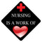 Nursing is a Work of Heart Grad Cap Tassel Topper - Tassel Toppers - Professionally Decorated Grad Caps