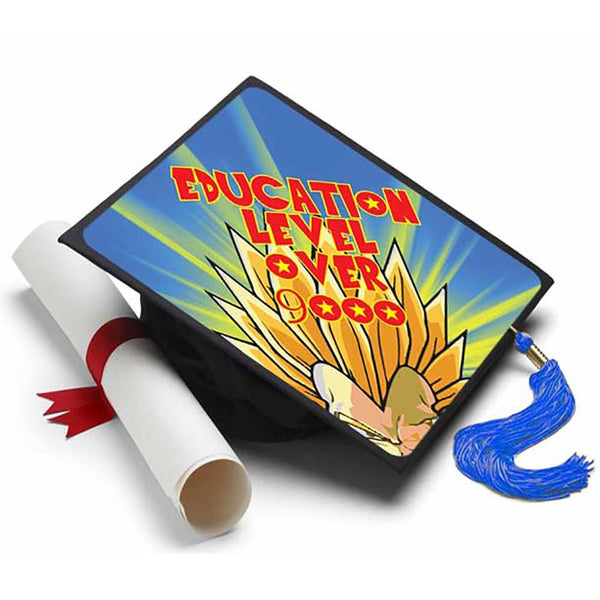 Over 9000 Grad Cap Tassel Topper, Class of 2026, Graduation Gifts - Tassel Toppers - Professionally Decorated Grad Caps