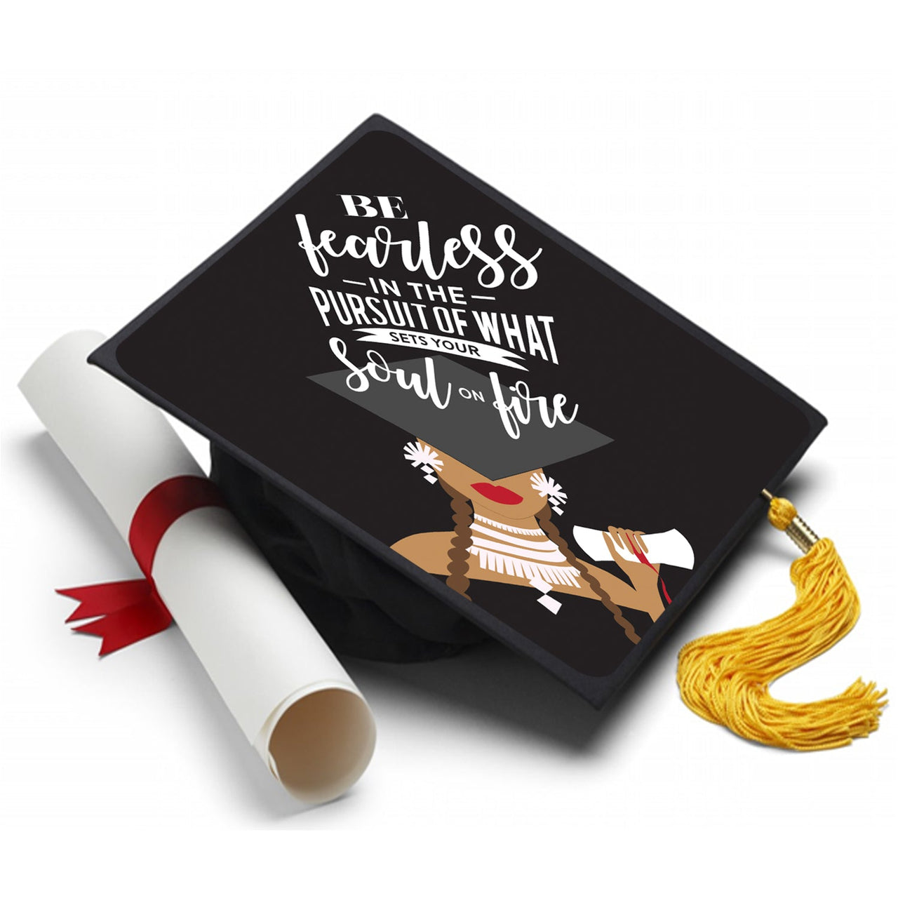 Set Your Soul on Fire Grad Cap Tassel Topper - Tassel Toppers - Professionally Decorated Grad Caps
