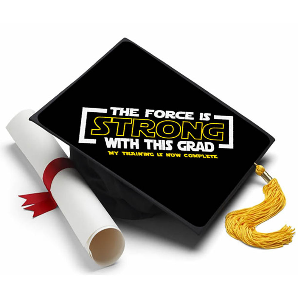 The Force is Strong - Star Wars Grad Cap Tassel Topper - Tassel Toppers - Professionally Decorated Grad Caps