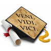 Veni Vidi Vici Grad Cap Tassel Topper, Class of 2026, Graduation Gifts - Tassel Toppers - Professionally Decorated Grad Caps