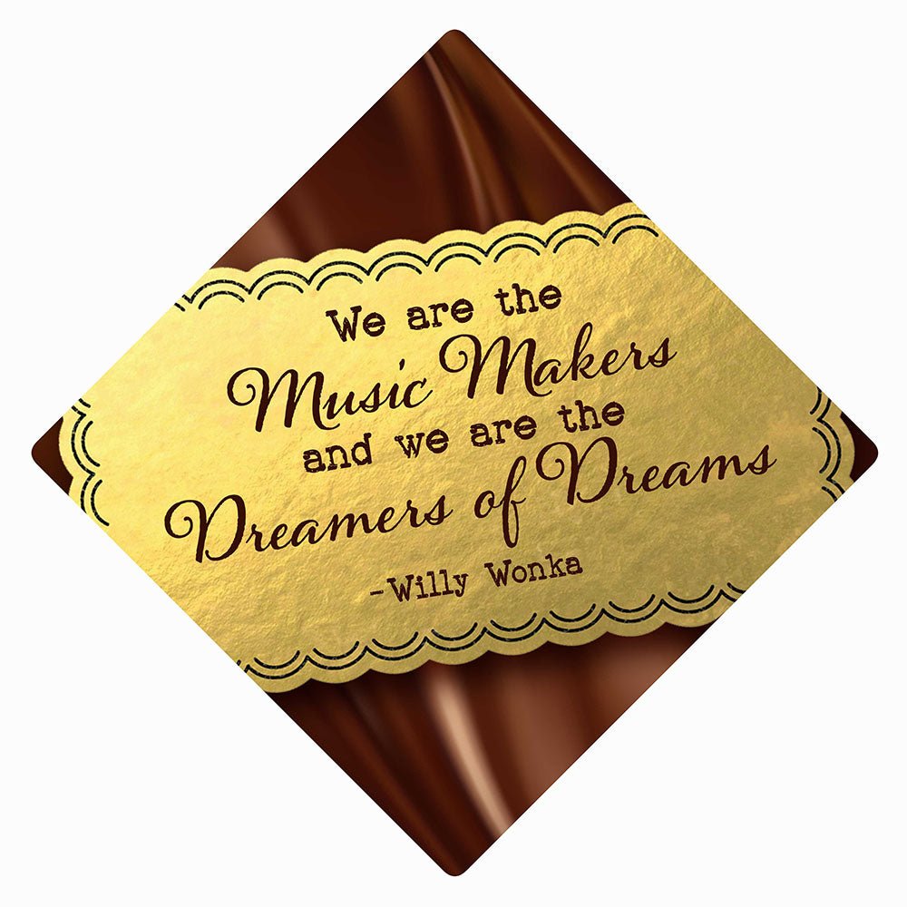 Willy Wonka & The Chocolate Factory Grad Cap Tassel Topper, Class of 2026, Graduation Gifts - Tassel Toppers - Professionally Decorated Grad Caps